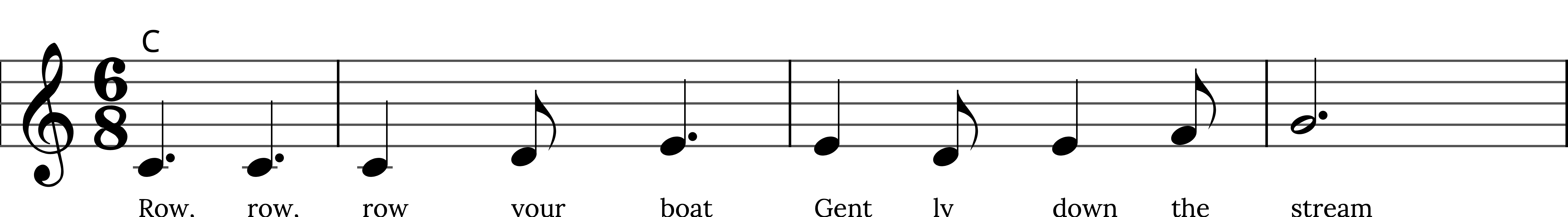 Preview of sheet music for Row Row Row Your Boat